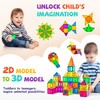 cossy 120Pcs Magnetic Tiles Magnetic 3D Building Blocks Set Educational