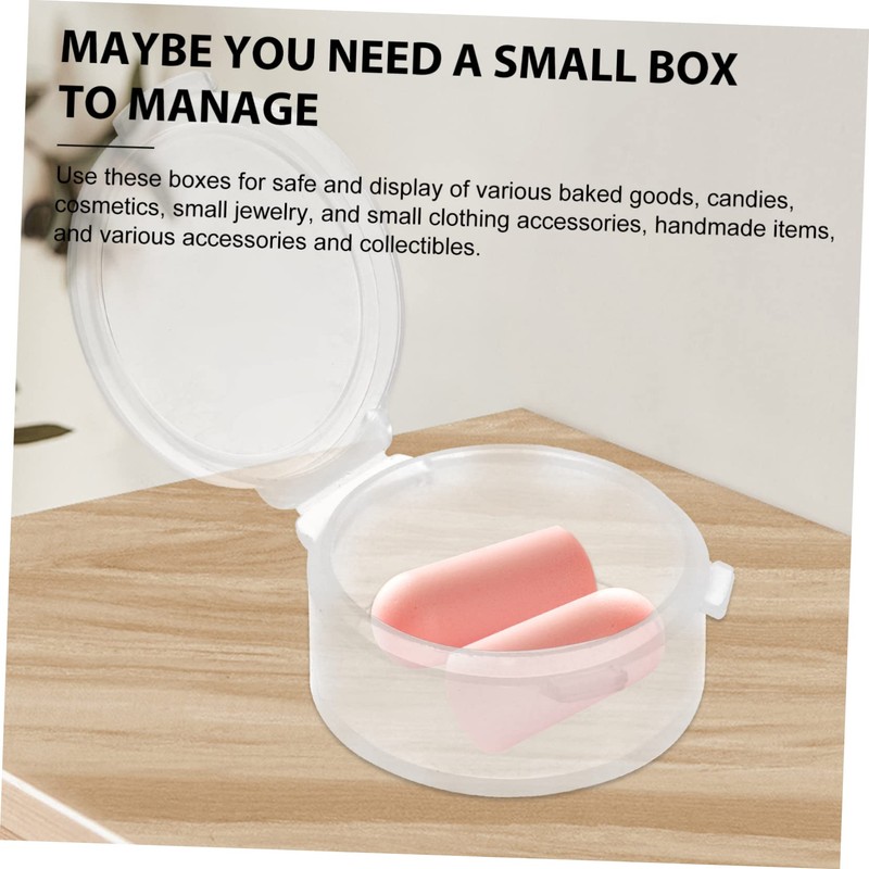 Gatuida 10pcs Storage Box Organizer Earbuds Storage Container Clear Case