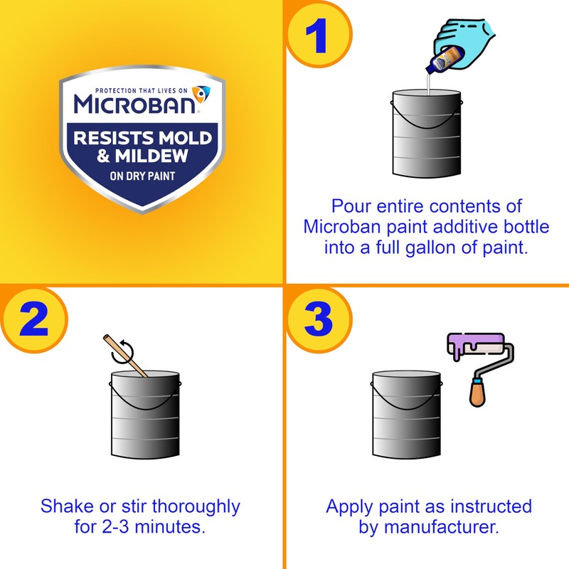 MICROBAN 1.5 oz. Fungicidal Paint Additive – Resists Mold &