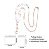 Putorex Lanyards Necklace Natural Stone Beaded Lanyards with ID Holders