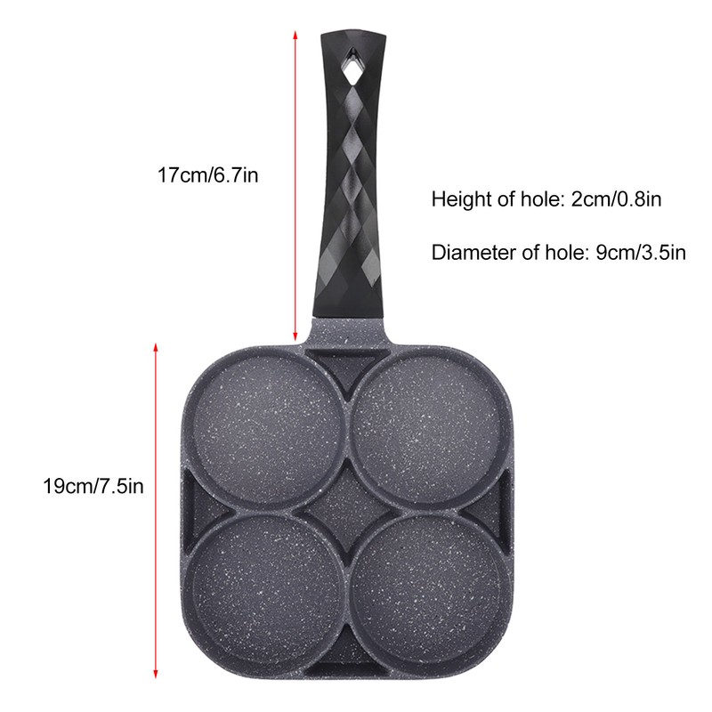 4 Hole Frying Pan Non Stick Heat Resisting Omelet Pan