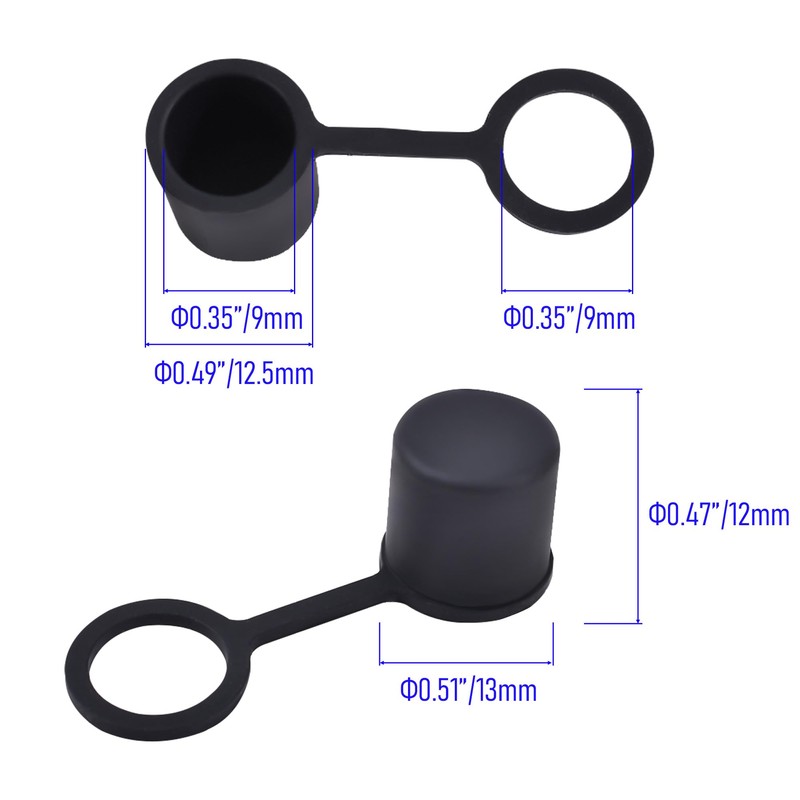 Skweawert 20 PCS BNC-B Port Anti-dust Plugs, Silicone Covers Caps