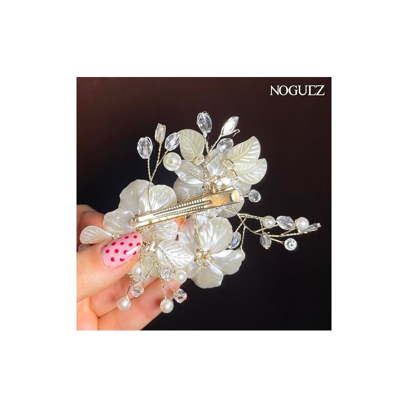 Noguez. Tocado de Novia con Flores, Elegante Accesorio para Dama