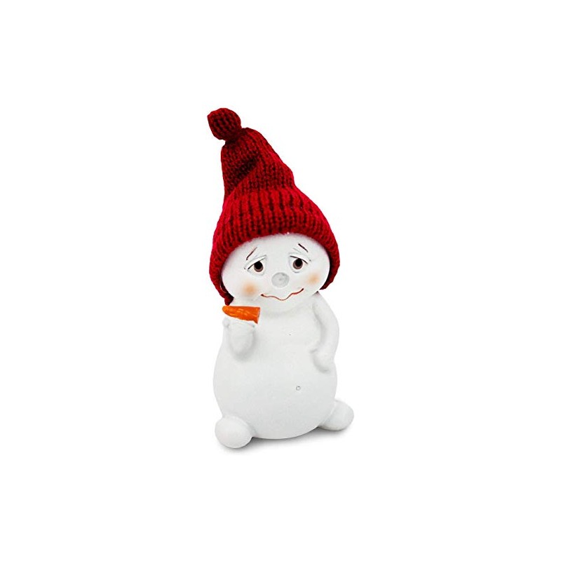 TEMPELWELT 2 x Decorative Figurine Snowman Nose Off in a