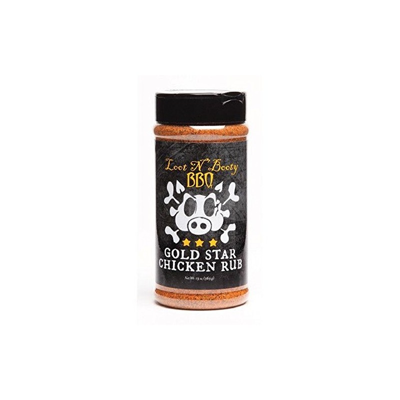 Loot N' Booty BBQ Gold Star Chicken Rub 13 Oz