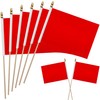 WEITBF 12Pcs 8×12 Inch Solid Red Flags Small Blank Sublimation