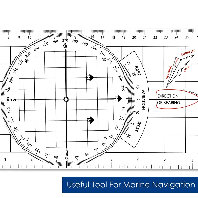 Motipuns 3 Pcs Basic Navigation Set, Include 16 Inch Marine