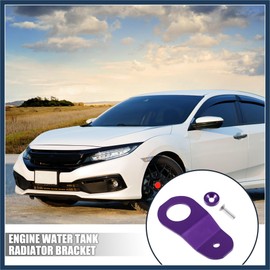 INFINAUTO Engine Water Tank Radiator Bracket Radiator Stay Mount Bracket and Washer Kit for Honda Civic 1996-2000 Aluminum Alloy Purple 1 Set Stylish Design