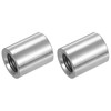 sourcing map M16x2mm Round Coupling Nuts, 2 Pcs 304 Stainless