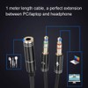 Diyeeni 3.5 mm Hembra a 3.5 mm Doble Macho Cable