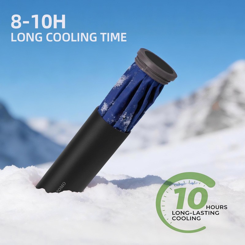 9" Reusable Gel Ice Pack for Injuries with Insulated Bottle,