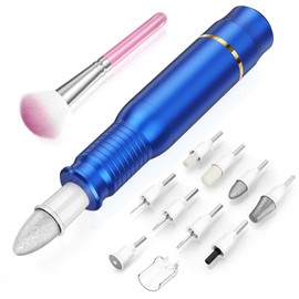 Subay Professional Manicure Pedicure Kit, Electric Nail Drill Set with LED Display, 25000RPM, 11-Piece Attachments Plus 20 Sanding Bands, Nail Grinder Tool for Women Men Baby Pets (Dark Blue)