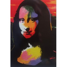 Steve Kaufman 500 Piece Mona Lisa Puzzle 19" X 13" Inch