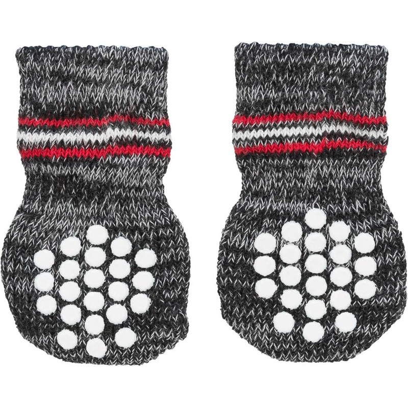 Trixie Anti-Slip Dog Socks, XS-S, Grey