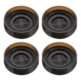 QUARKZMAN Pack of 4 Rubber Furniture Castor Cups Round Chair Leg Floor Protectors Non-Slip Furniture Pads Handles with Felt Pad for Parquet Floors, Brown (Fits 0.8-1.6 Inch Chair Leg)