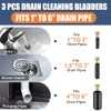 3-Piece Drain Cleaning Bladder Kit for Effective Clog Removal