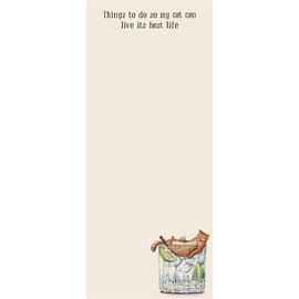 Hester & Cook Bewilderbeest Cat Grocery List Notepad - Cute Decorative Stationery for Shopping List, To Do List, Reminders - 30 Sheets per Pad 10 x 4.25 inches