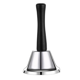 Aruicheng Hand Bell Metal Reception Bell Service Bell Loud Call Hand Bell Table Bell Tea Bell Dinner Bell for For Hotels Restaurants School Christmas Wedding, Silver