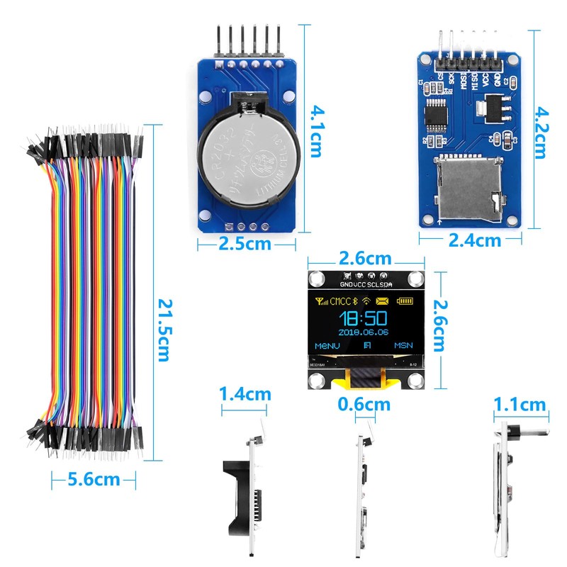 APKLVSR Real-Time Clock RTC Module AT24C32 IIC + Micro SD