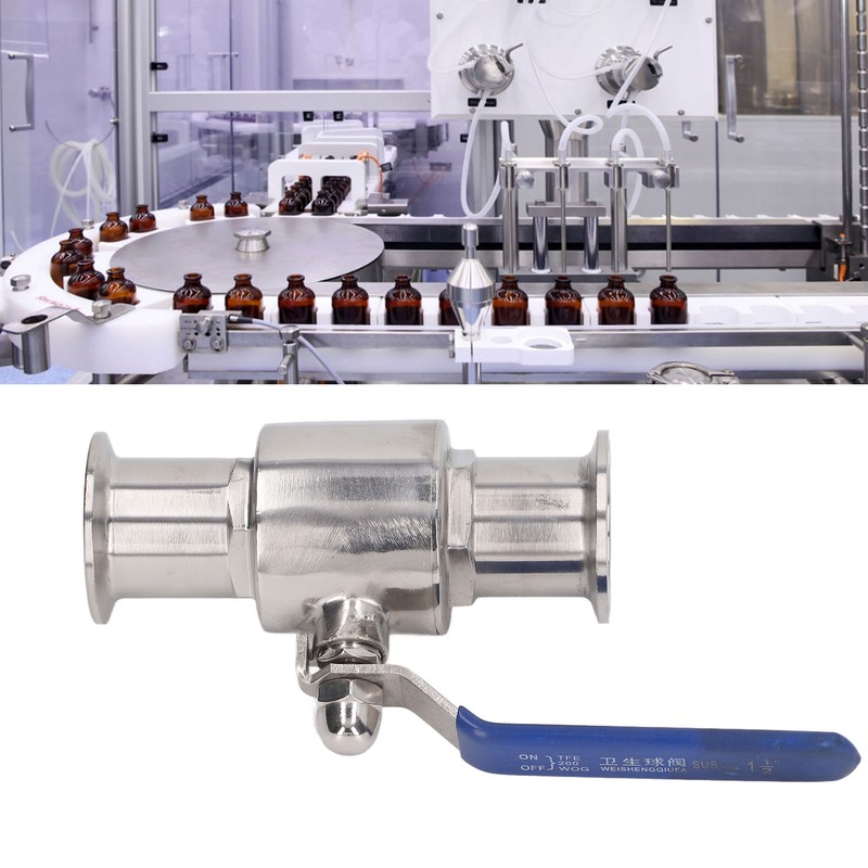 Sanitary Ball Valve Stainless Steel Quick Install Water Clamp Valve