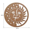 Purpledip Laser Cut Sun Moon Stars Unpainted Wooden Wall Hanging