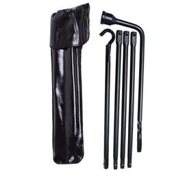 AutoBaBa Spare Tire Tool Kit with Bag for 2002-2015 Dodge Ram 1500, Tire Iron Lug Wrench, 5 Piece Tool Kit to Lower Spare Tire