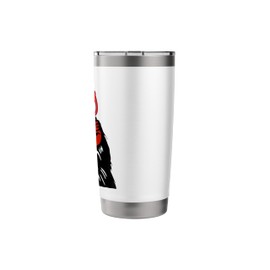 cute Women Girl Chicken With Bandana Headband and Glasses Stainless Steel Insulated Tumbler