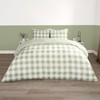 OHS Green Gingham Check Bedding Set, Single Duvet Covers Check