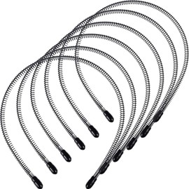 6 Pieces Unisex Hair Band Metal Headband Black Head Band Spring Wavy Nonslip Men Women Sports Fashion Headwear