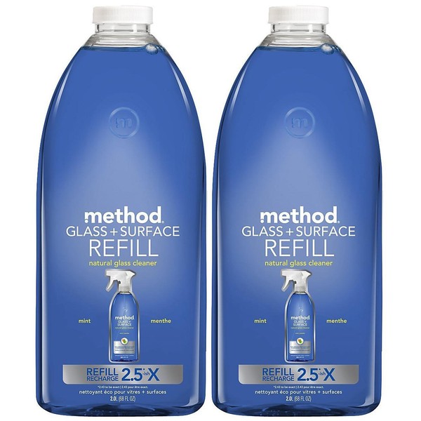 Method Glass & Surface Refill, Mint, 68 Fl Oz (Pack of 2)