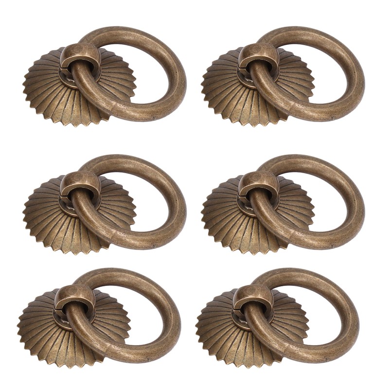 10Pcs Drawer Handles Premium Brass Durable Rustproof Vintage Style Antique