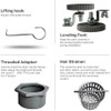 Neodrain 40-Inch Linear Shower Drain with Removable Quadrato Pattern Grate,Brushed