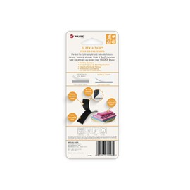 VELCRO Brand Sleek and Thin Stick On Tape for Fabrics | 24in x 3/4in, Black | Soft on Skin Ultra Light | Adhesive Back No Sewing Needed