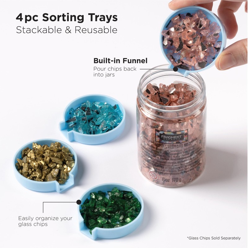 FRAGMENT EFFECTS, 4 Piece Sorting Tray Set, for Glass Chip