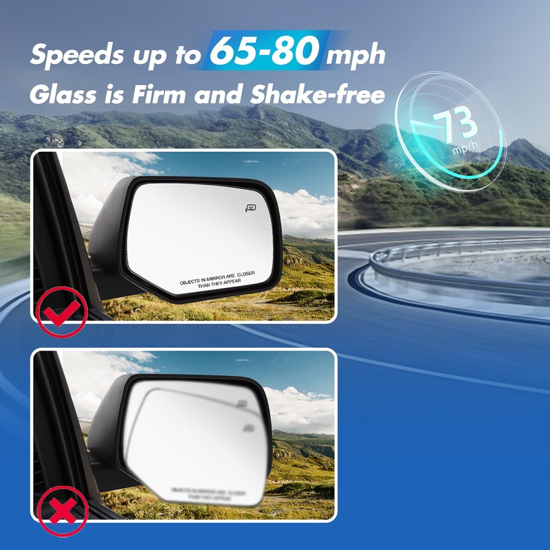 SNEMEEY Passenger Side Mirror Glass Replacement for Ford Escape 2008