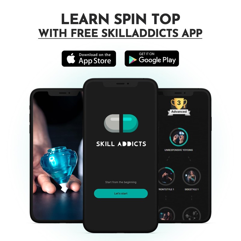 SA Ball Bearing Spin Top - Clear (Includes Spintop Strings,