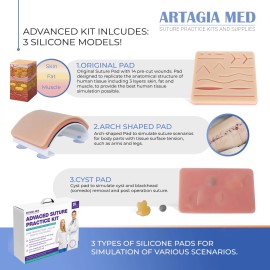 ARTAGIA Advanced Practice Kit for Medical Students (35 Pcs) – Latest Generation of Mo...