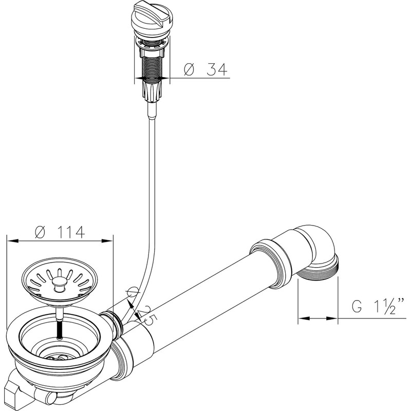 Aquade Strainer Basket Valve 114 mm – Strainer Basket Sink