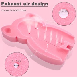 HALLO Soft Infant Bath Sponge Elephant Baby Bath Mat Newborn Comfy Foam Skid-Proof Cushion Odor Free(Pink)