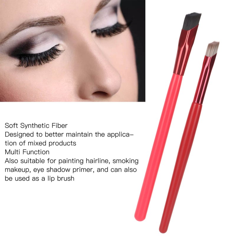 2 Pcs Eyebrow Brush Set Ultra Thin Bevel Multifunctional Makeup