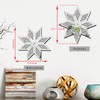 WALTSOM 2 Piece Crushed Diamond Decorative Mirror, Silver Crushed Diamond