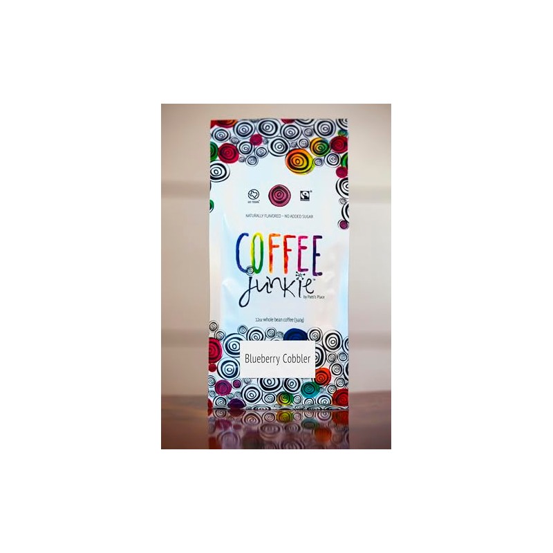 Coffee Junkie Blueberry Cobbler Naturally Flavored Organic Coffee Beans -