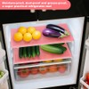 4 Pack Food Grade Non-Slip Fridge Liners - Reusable Waterproof