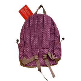 Outbound Purple Polka Dot Backpack School Outdoor Camping Hiking Travel Book Bag