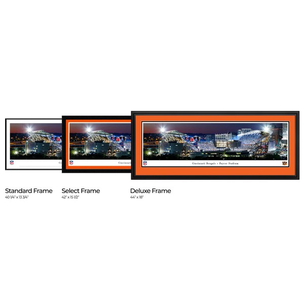 Cincinnati Bengals, Paycor Stadium - 42x15.5-inch Single Mat, Select Framed