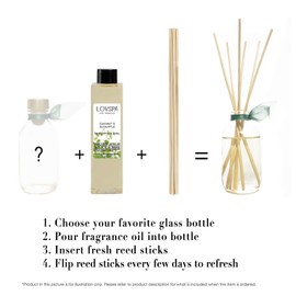 LOVSPA Coconut & Eucalyptus Reed Diffuser Refill Oil with Replacement Reed Sticks - Creamy Coconut, Eucalyptus, Mint, Tonka, Vanilla Sugar - Great Scent for Bathroom, 4 oz - Made in The USA