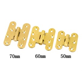 2PC Brass H-Shaped Butterfly Hinge Cabinet Door Hinge Folding Furniture Decoration Window Brass Hinge Hidden Door Hinge W/Screws (60 * 45mm)