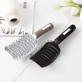 Rib Comb Hair Volume Massage Brush ur42 White 3ea