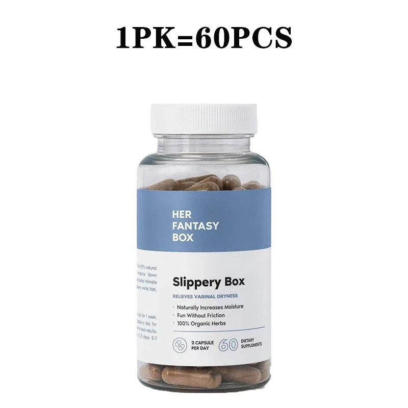 1/2/3 Pack Slippery Box Slippery Elm Bark Caps for Vaginal
