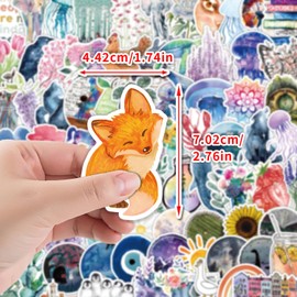 100 Pcs Ocean Stickers for Kids Teens Adults Boys Girls Gift,Ocean Animal Stickers Pack for Laptop,Skateboar,Luggage,Car,Bike, Cup,Computer,Water Bottle Decor,Vinyl Waterproof Sticker